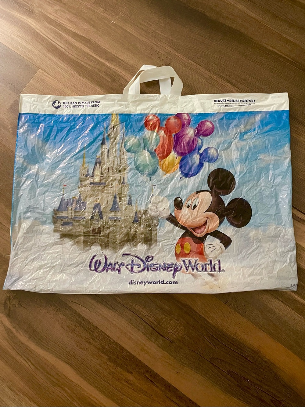 LARGE! Walt Disney World Mickey Mouse Tote Bag with Castle & Balloons!